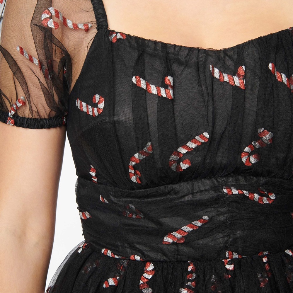 Unique Vintage babydoll candy cane dress- XL EUC